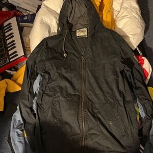 Men's Dark Gray Windbreaker by Drawgus